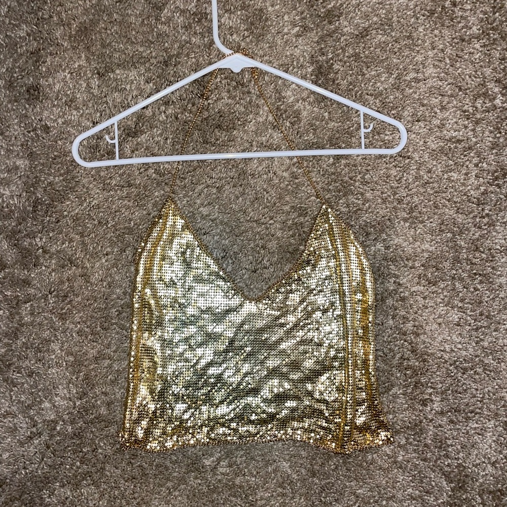 super shimmery gold top